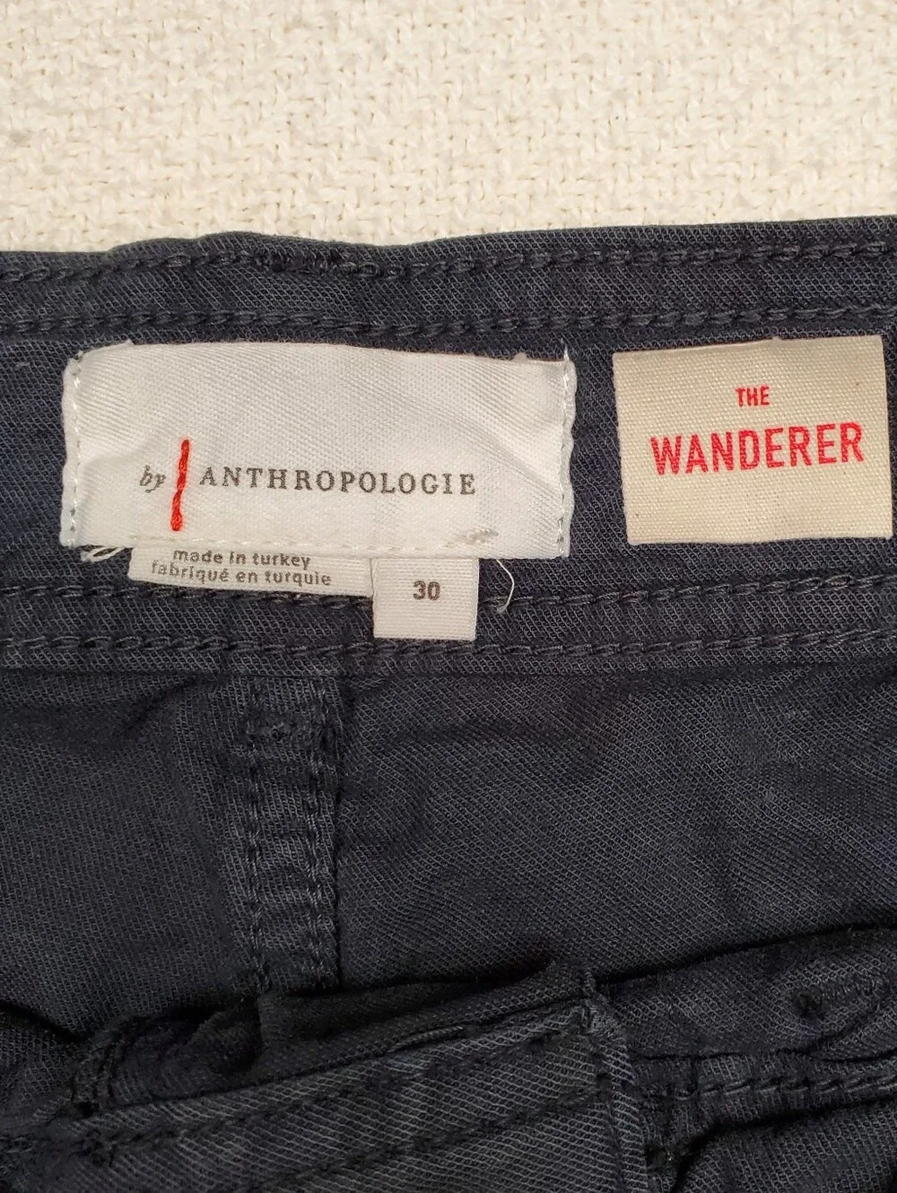 Anthropologie The Wanderer Cargo Shorts Sz 30 Navy Utility Boho Pockets